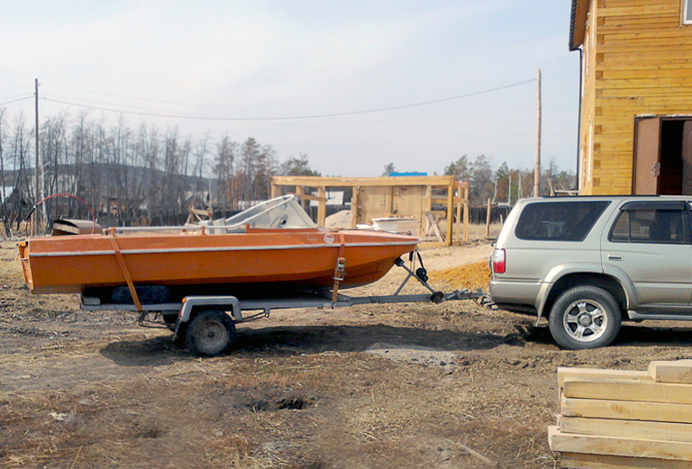 Перевозка лодки на прицепе из Самары в Севастополь